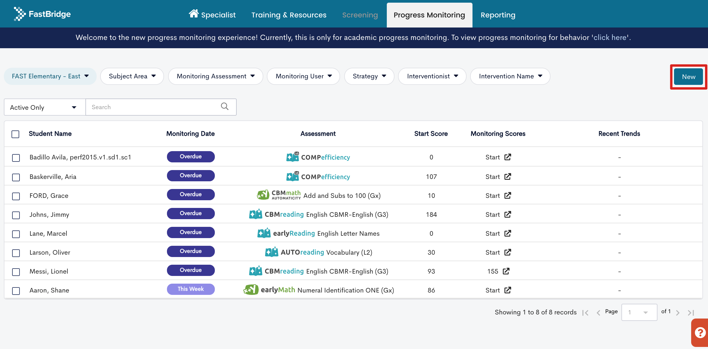 Iowa: Creating and Editing a Progress Monitoring Plan – FastBridge