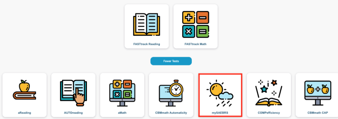 A screenshot of the FastBridge Learning 