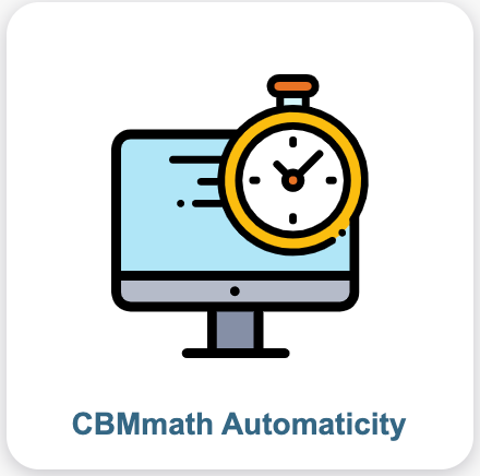 CBMmath Automaticity screening button.